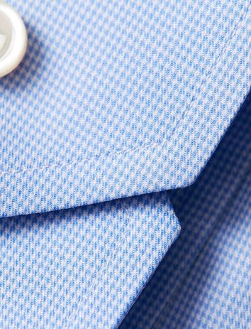 Eton dress overhemd blue pied de poule Contemporary