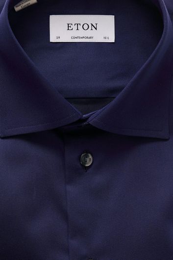 Eton dress overhemd donkerblauw Contemporary