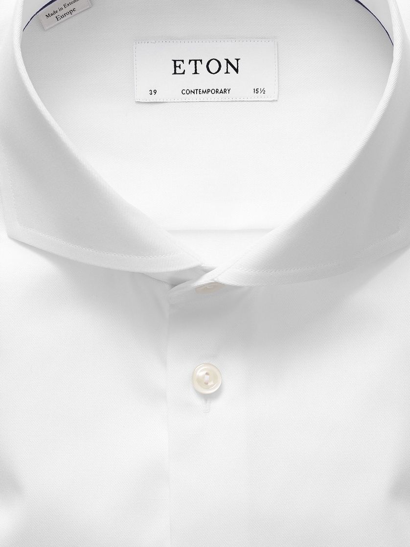 Eton overhemd dress wit Contemporary cut-away