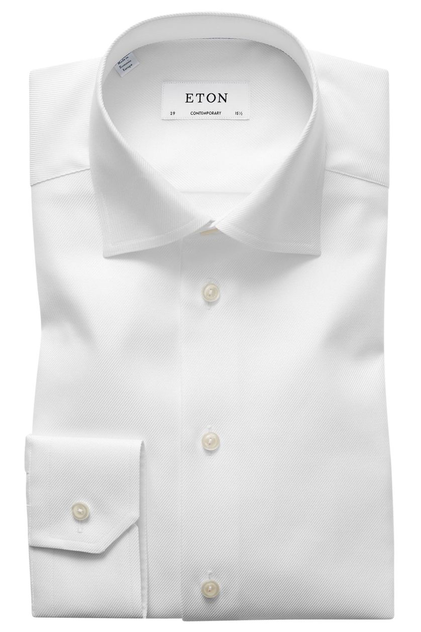 Eton overhemd wit twill kwaliteit Contemporary Fit anti kreuk