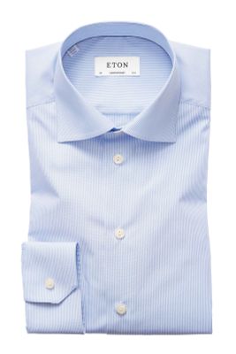 Eton Overhemd Eton blauw gestreept Contemporary Fit
