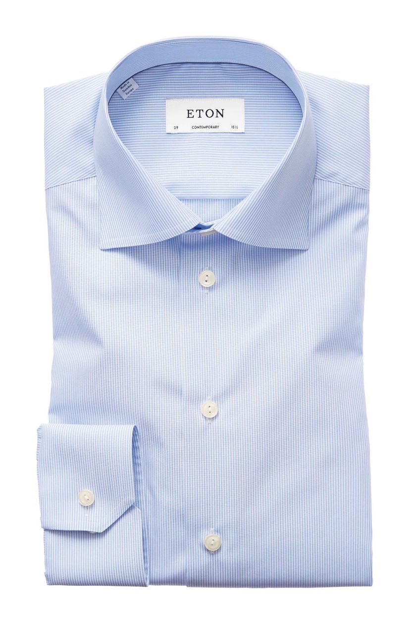 Overhemd Eton blauw gestreept Contemporary Fit