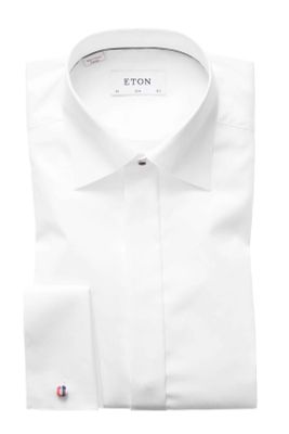 Eton Eton smoking overhemd Slim Fit twill wit
