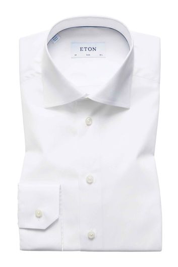 Overhemd Eton wit poplin Slim Fit