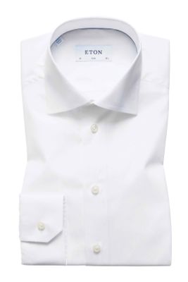 Eton Overhemd Eton wit poplin Slim Fit