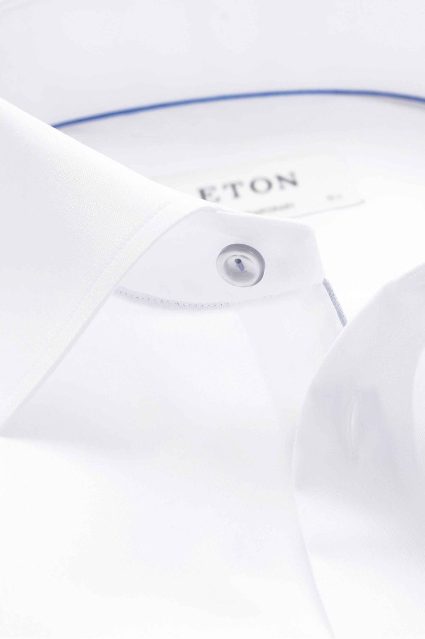 Overhemd Eton wit Contemporary Fit grijze details