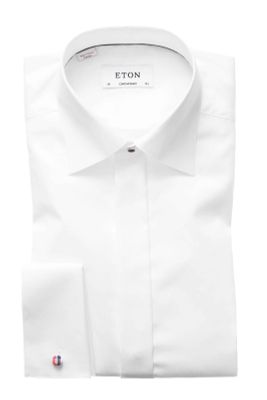 Eton Eton smoking overhemd Contemporary Fit twill wit