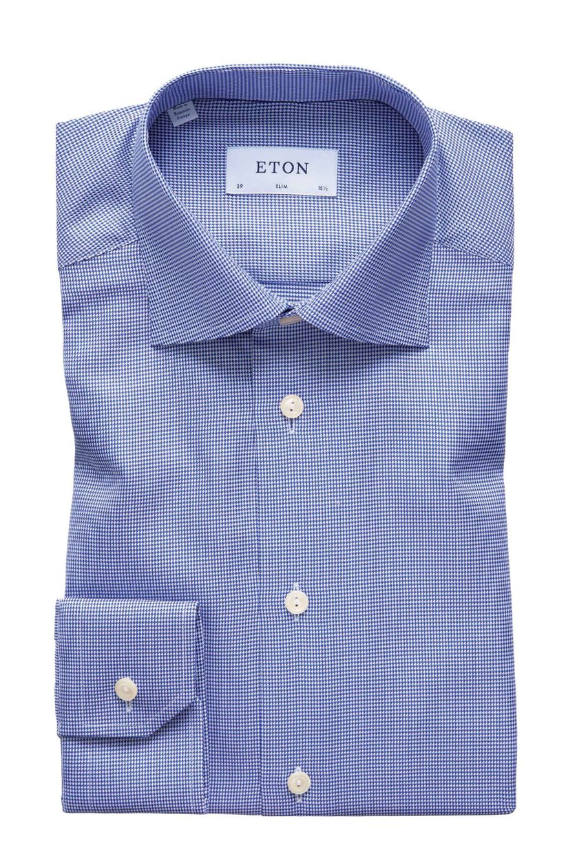 Overhemd Eton blauw dessin Slim Fit