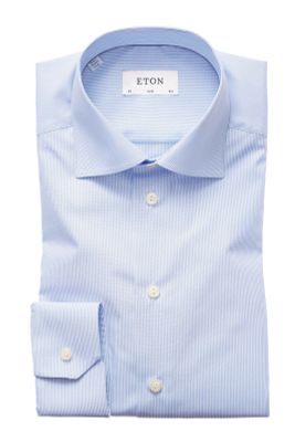 Eton Eton overhemd gestreept lichtblauw Slim Fit