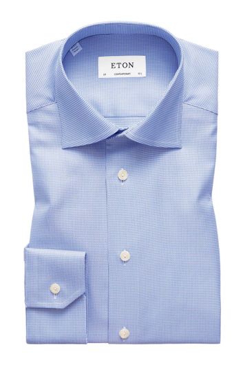 Eton overhemd Contemporary Fit blauw patroon