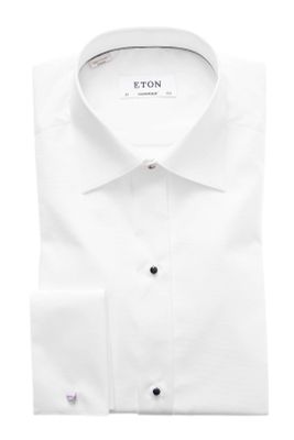 Eton Eton overhemd Contemporary Fit black tie piqué