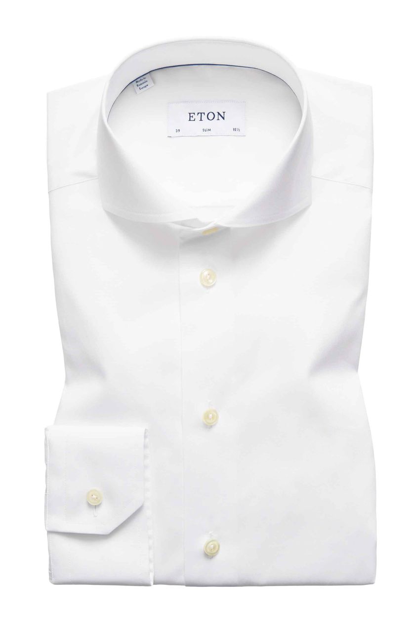 Overhemd Eton wit poplin Slim Fit