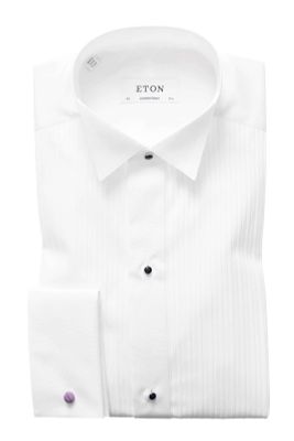 Eton Eton overhemd plissé wit Contemporary Fit