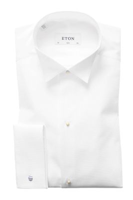 Eton Eton smokingoverhemd Slim Fit piqué wit