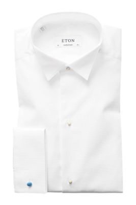 Eton Eton smokingoverhemd Contemporary  Fit piqué wit