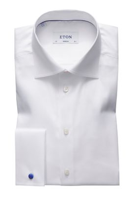 Eton Wit overhemd Eton dubbele manchet Super Slim