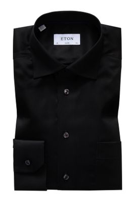 Eton Eton overhemd zwart Classic Fit Signature Twill