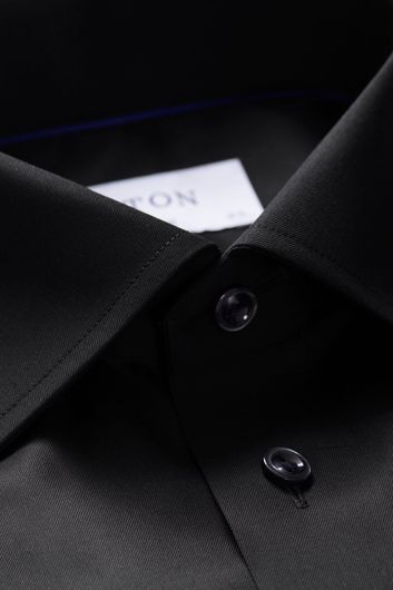 Zwart overhemd Eton Classic Fit