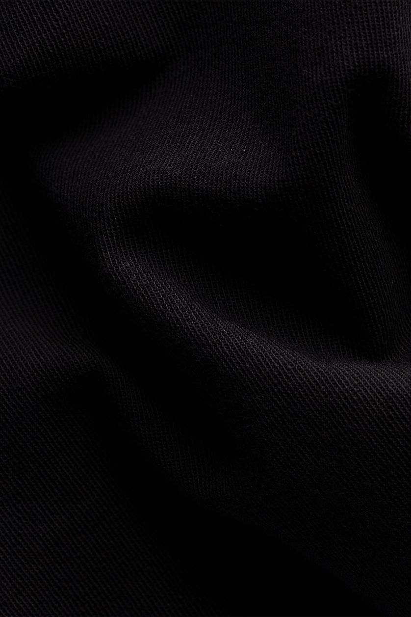 Eton business overhemd zwart effen katoen slim fit