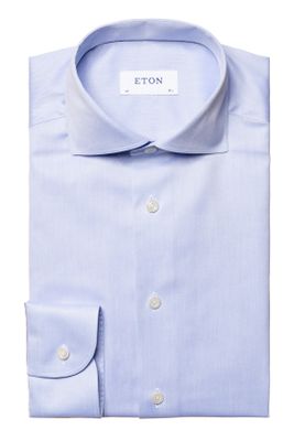 Eton Eton business overhemd lichtblauw effen katoen slim fit