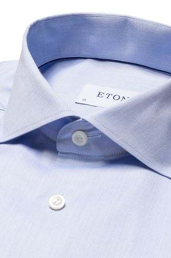 Eton business overhemd slim fit lichtblauw effen katoen
