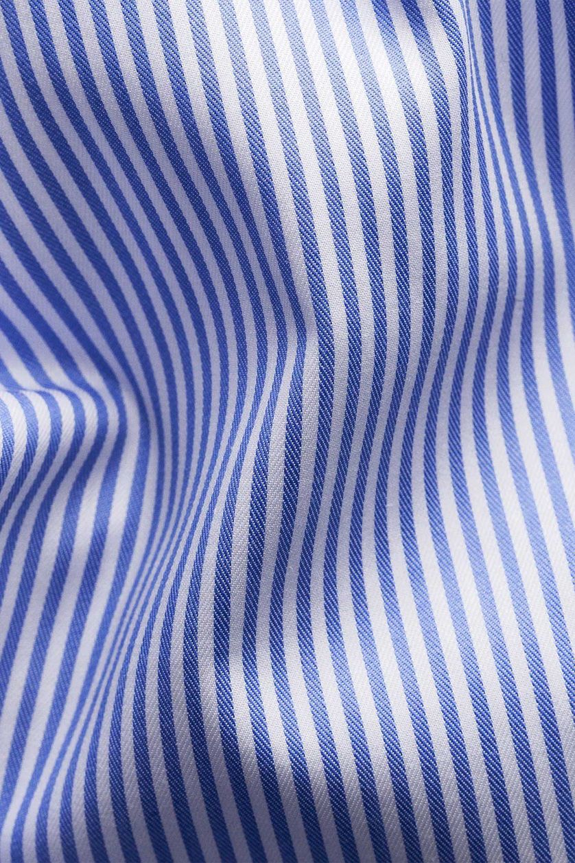 Eton business overhemd lichtblauw gestreept katoen slim fit