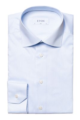 Eton Eton business overhemd normale fit lichtblauw wit gestreept katoen
