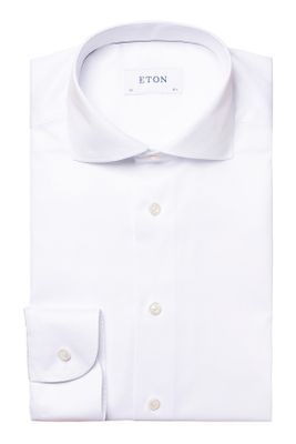 Eton business overhemd Eton wit effen katoen slim fit 