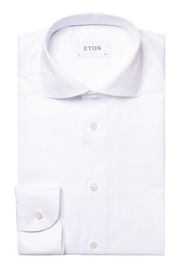 business overhemd Eton wit effen katoen normale fit 