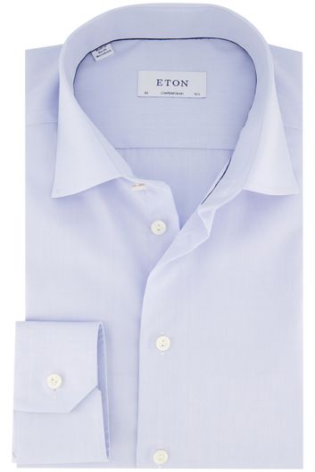 Eton business overhemd normale fit lichtblauw effen katoen Contemporary Fit