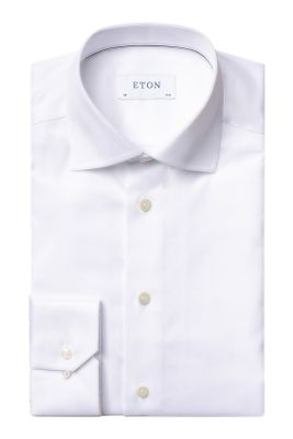 Eton Eton business overhemd super slim fit wit effen katoen