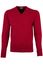 William Lockie pullover rood v-hals lamswol