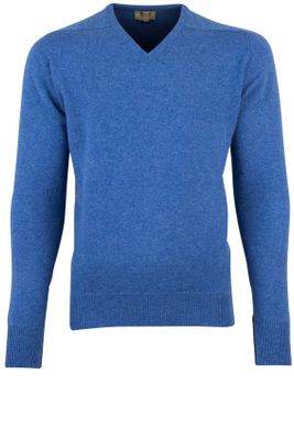William Lockie William Lockie pullover blauw lamswol