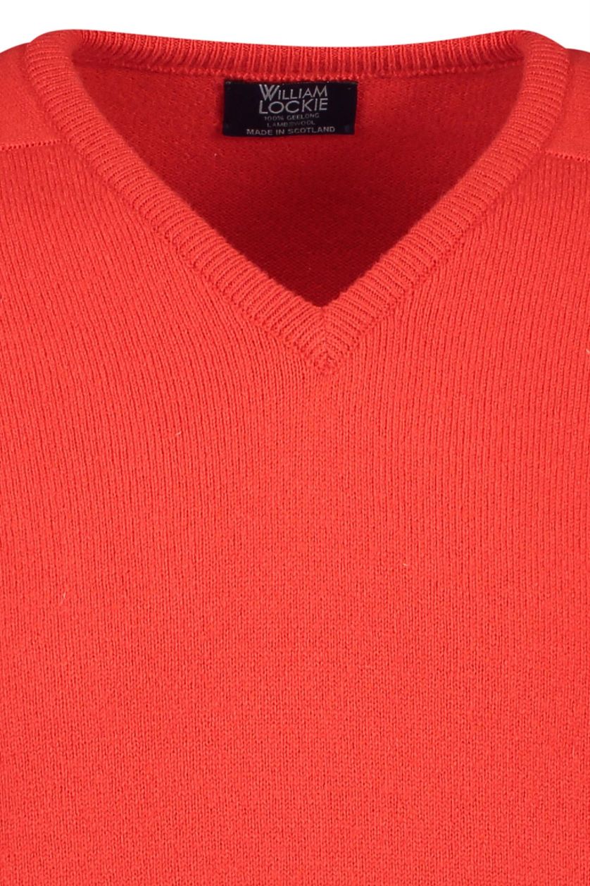 William Lockie trui v-hals rood