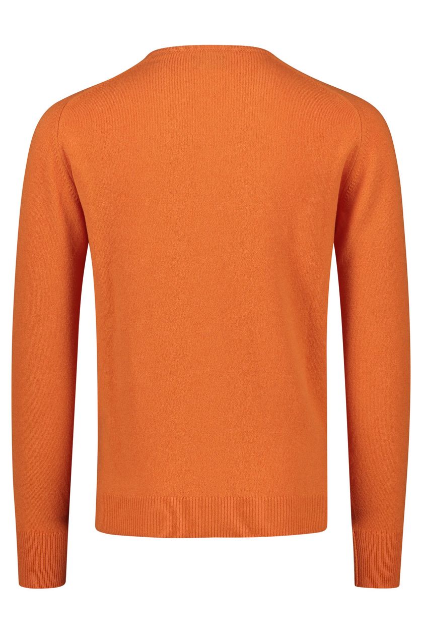 Pullover William Lockie oranje v-hals