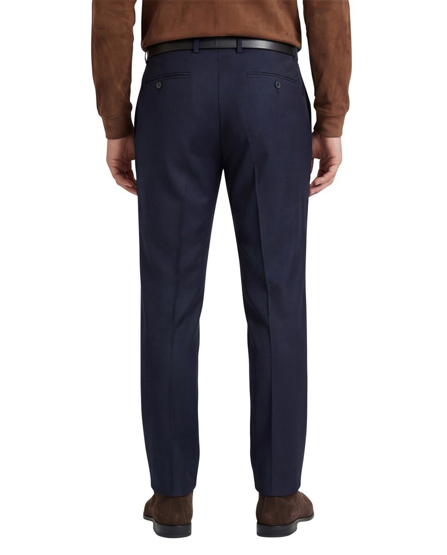 M.E.N.S. pantalon wol donkerblauw Madrid normale fit