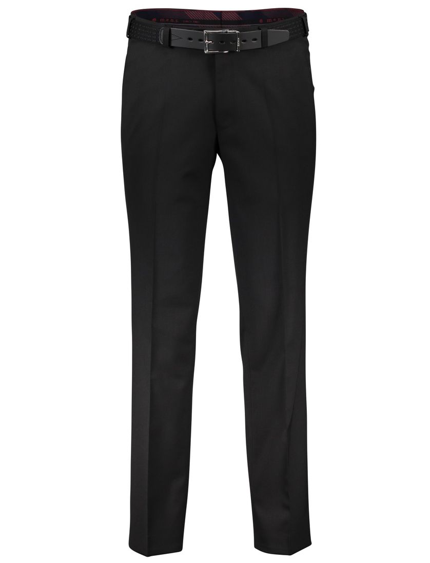 M.E.N.S. broek flatfront zwart Madrid wol