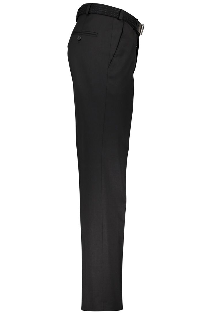 M.E.N.S. broek flatfront zwart Madrid wol