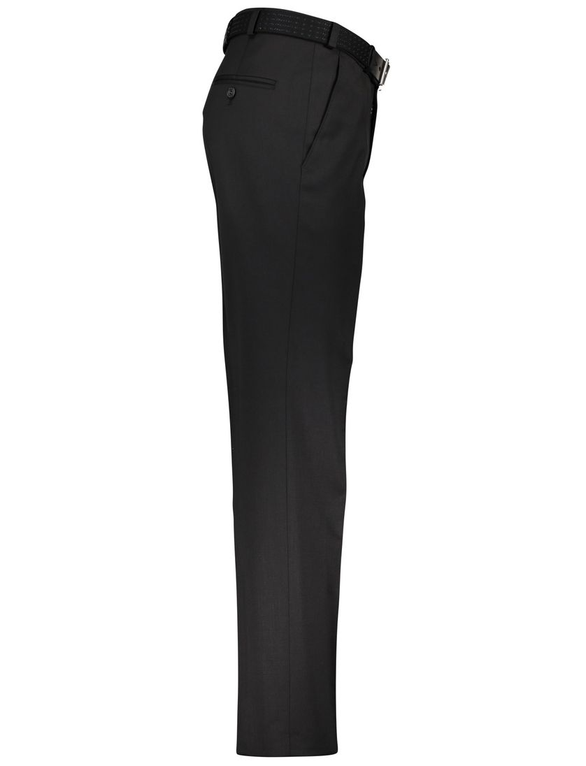 M.E.N.S. broek flatfront zwart Madrid wol