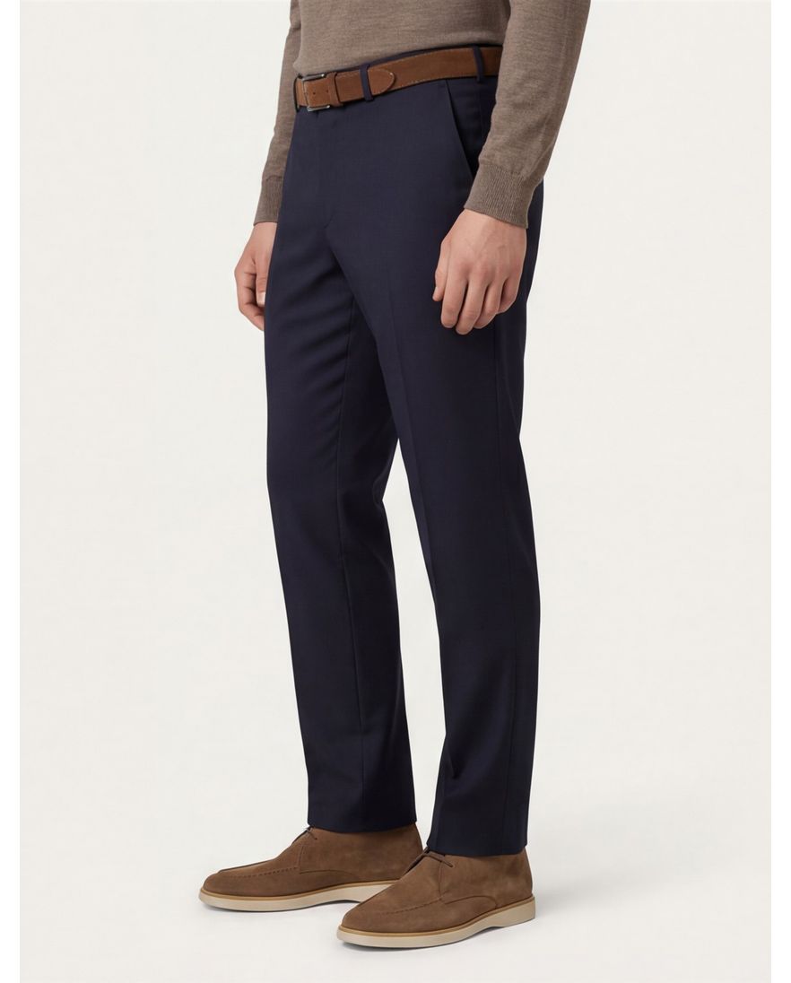 M.E.N.S broek flatfront donkerblauw madrid u