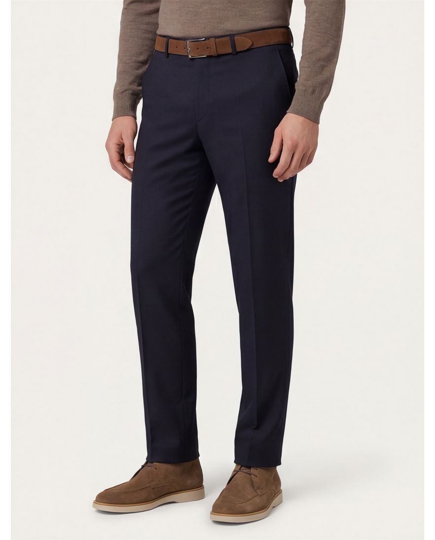 M.E.N.S broek flatfront donkerblauw madrid u