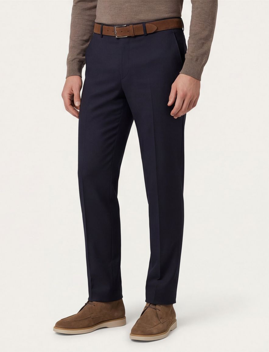 M.E.N.S broek flatfront donkerblauw madrid u