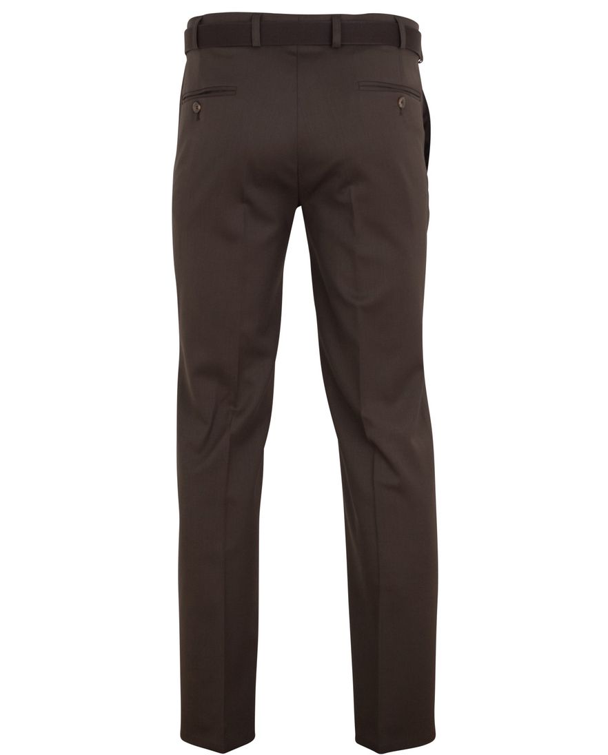 M.e.n.s. broek bruin stretch met riem