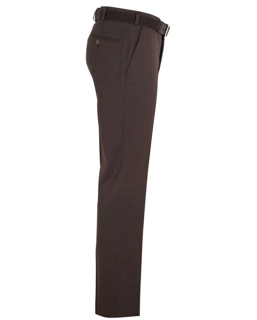 M.e.n.s. broek bruin stretch met riem