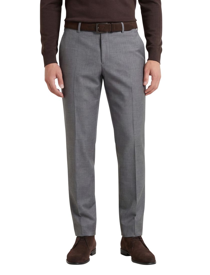 M.E.N.S. pantalon Madrid U wol lichtgrijs