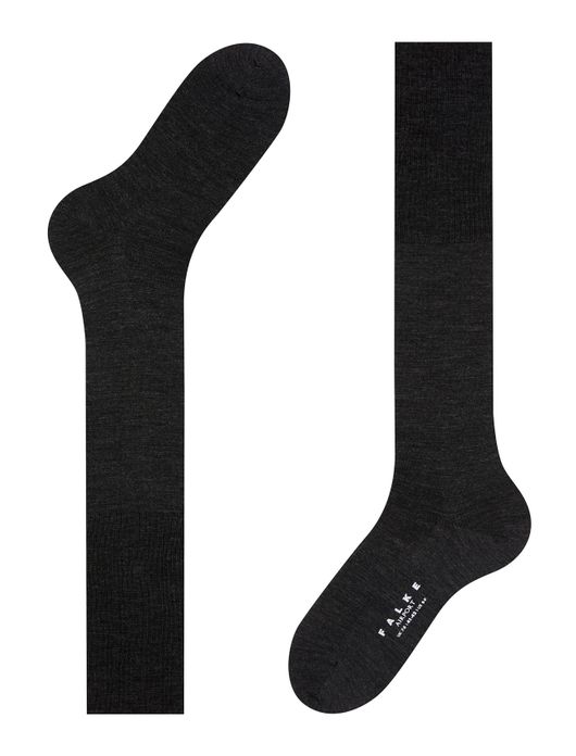 Falke Airport kniekousen antraciet