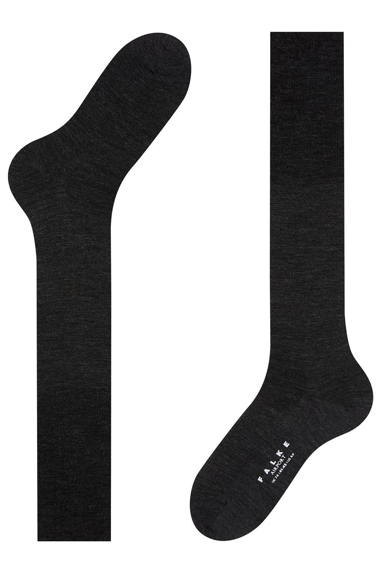 Falke Airport kniekousen antraciet