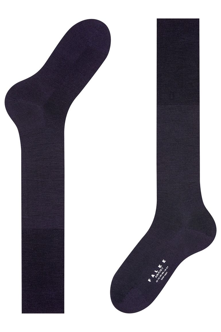 Falke Airport kniekousen donkerblauw