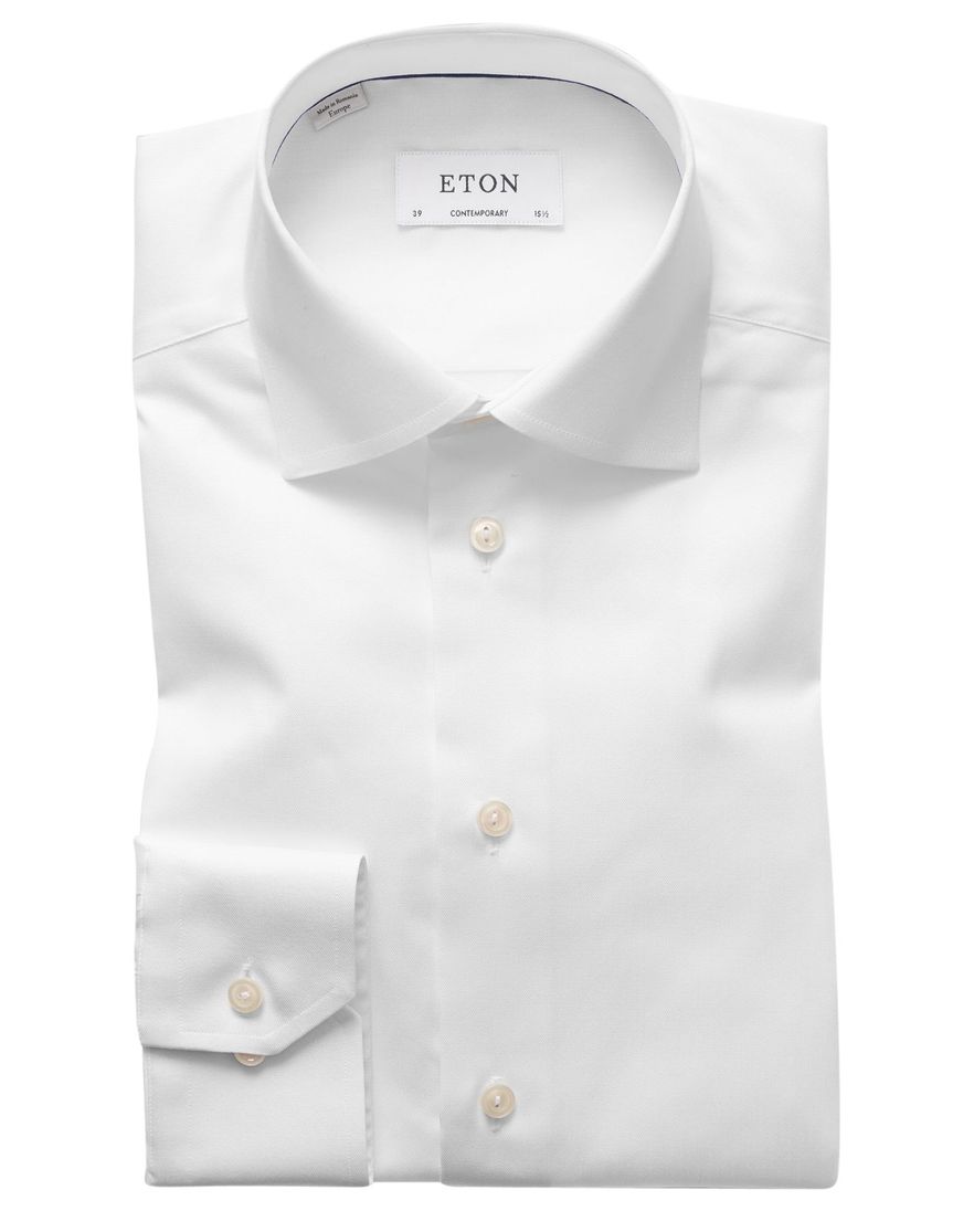 Eton Contemporary Fit overhemd wit twill