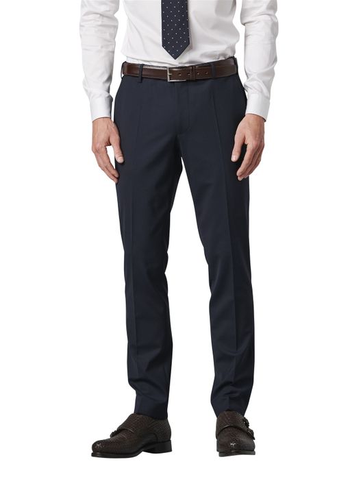 Meyer broek Roma wol stretch donker blauw